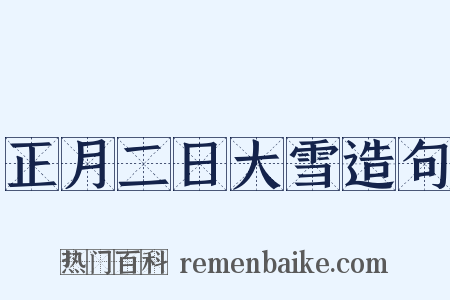正月二日大雪造句是什么意思的图片